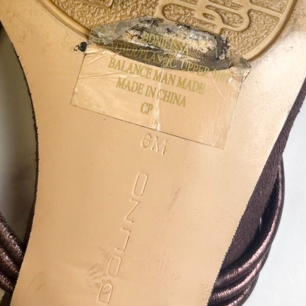 Bandolino Brand Women's Kitten Heel Sandals in Brown - Picture 10 of 11